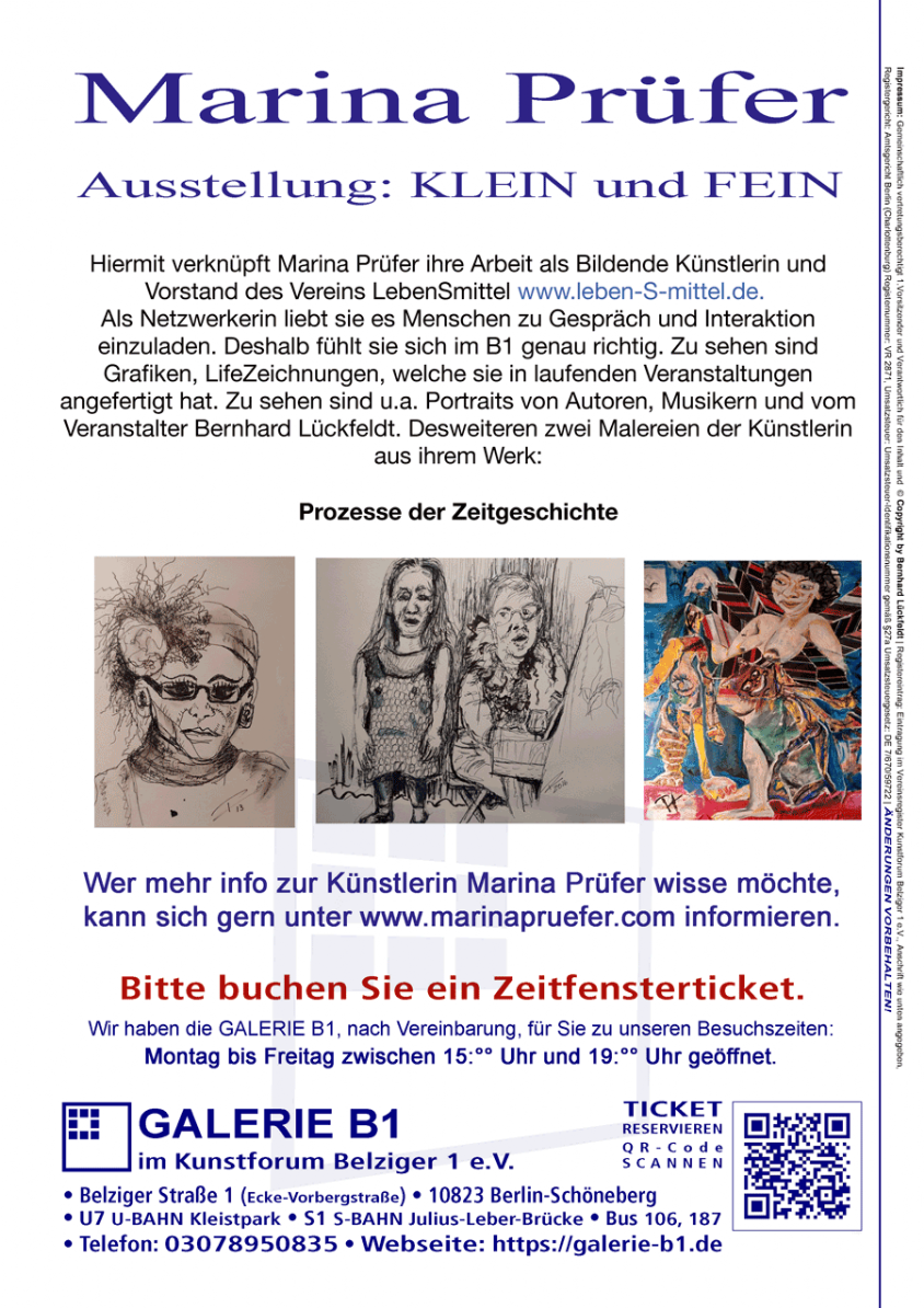 Marina Prüfer Ausstellung: KLEIN und FEIN